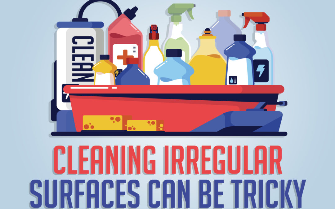 an infographic of cleaning detergents in a bucket